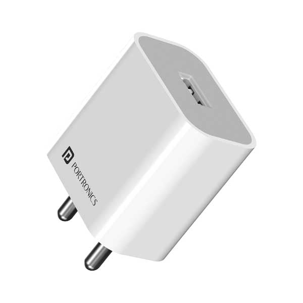 Portronics Adapto 12 2.4A 12W Fast Wall Charger (White) – TechCure India