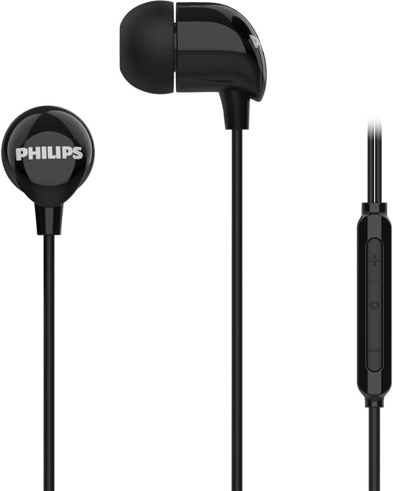 PHILIPS, FONE DE OUVIDO COM MICROFONE, TAE2146BK/00, COM FIO USB-C DE 1,2 METROS, INTRA-AURICULAR BLACK – TechCure India
