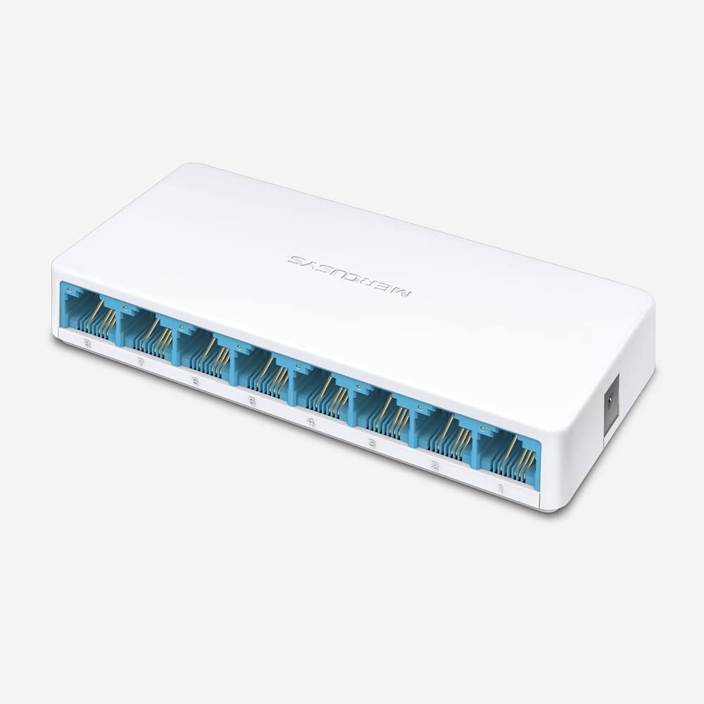 MERCUSYS MS108 8-PORT 10/100MBPS DESKTOP SWITCH | RJ45 PORTS | AUTO MDI/MDIX SUPPORTED | PLUG AND PLAY – TechCure India