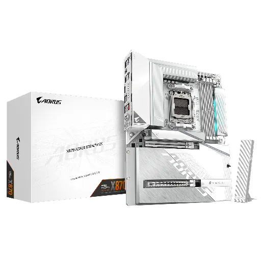 GIGABYTE X870 AORUS Stealth ICE AMD AM5 Motherboard – TechCure India