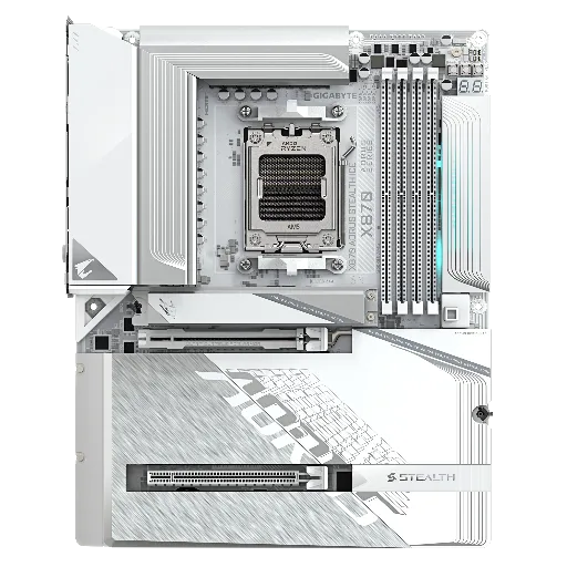 GIGABYTE X870 AORUS Stealth ICE AMD AM5 Motherboard – TechCure India