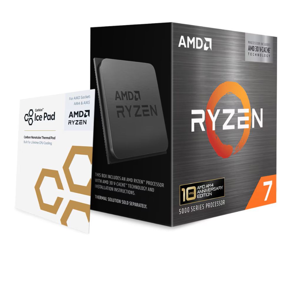 AMD Ryzen 7 5800X3D 5th generation 10th Anniversary Edition Processor ( 4.5 GHz / 8 Cores / 16 Threads ) – TechCure India