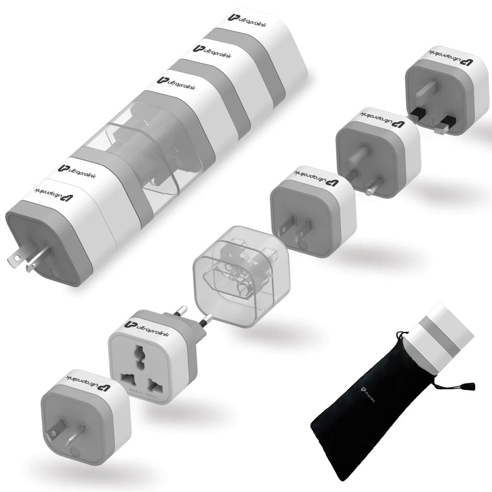 UltraProlink 5 Plugs Travel Adapter UM1164 (White) – TechCure India