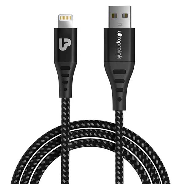 UltraProlink Zoom L USB-A to Lightning -3A/15W Fast Charging Cable (UL1068BLK-0200) – TechCure India