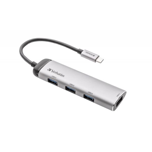 Verbatim USB-C Multiport Hub 4 Port USB 3.2 Gen 1 – TechCure India