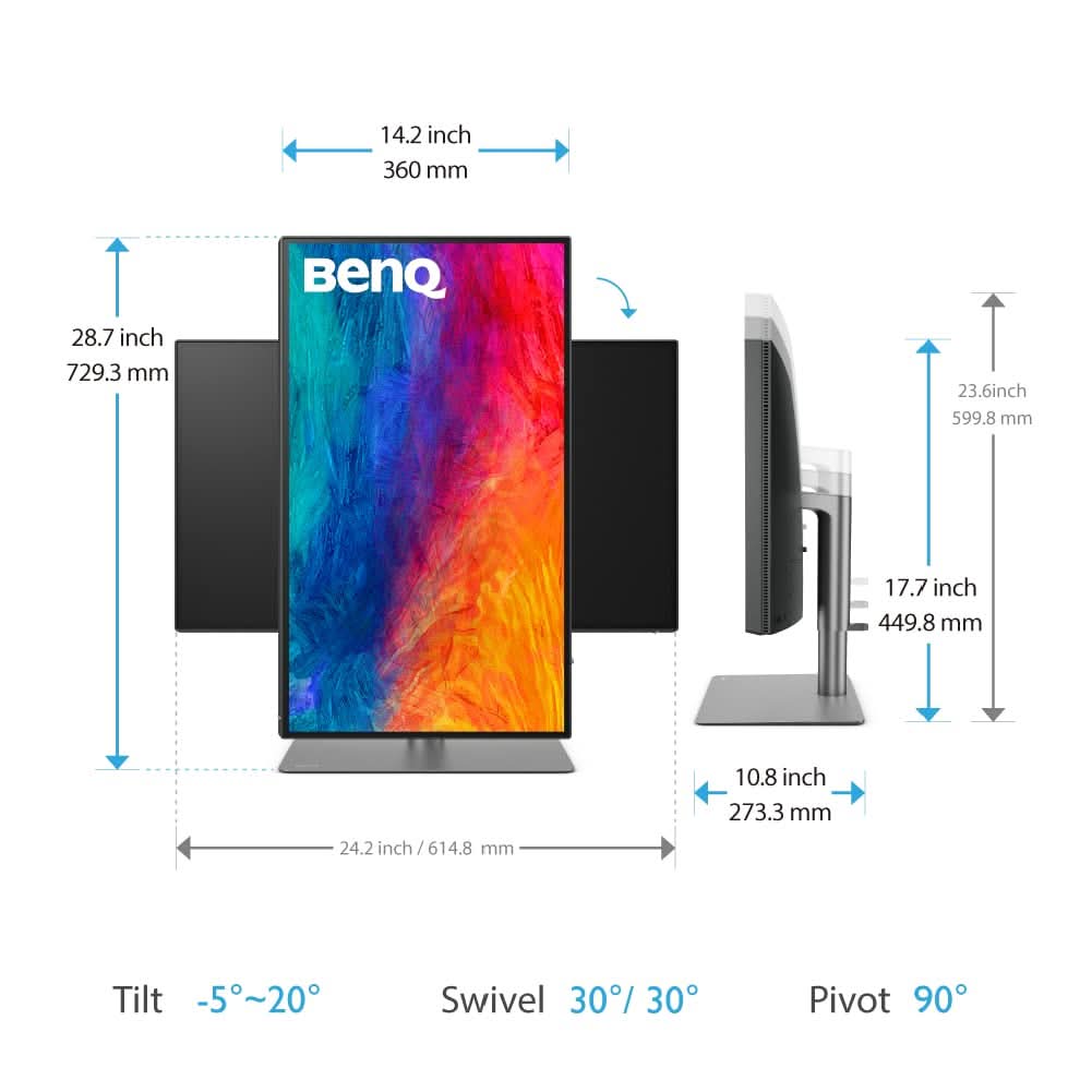 BENQ DESIGNERVUE 27 INCH PD2725U UHD IPS THUNDERBOLT 3 DESIGNER MONITOR – TechCure India