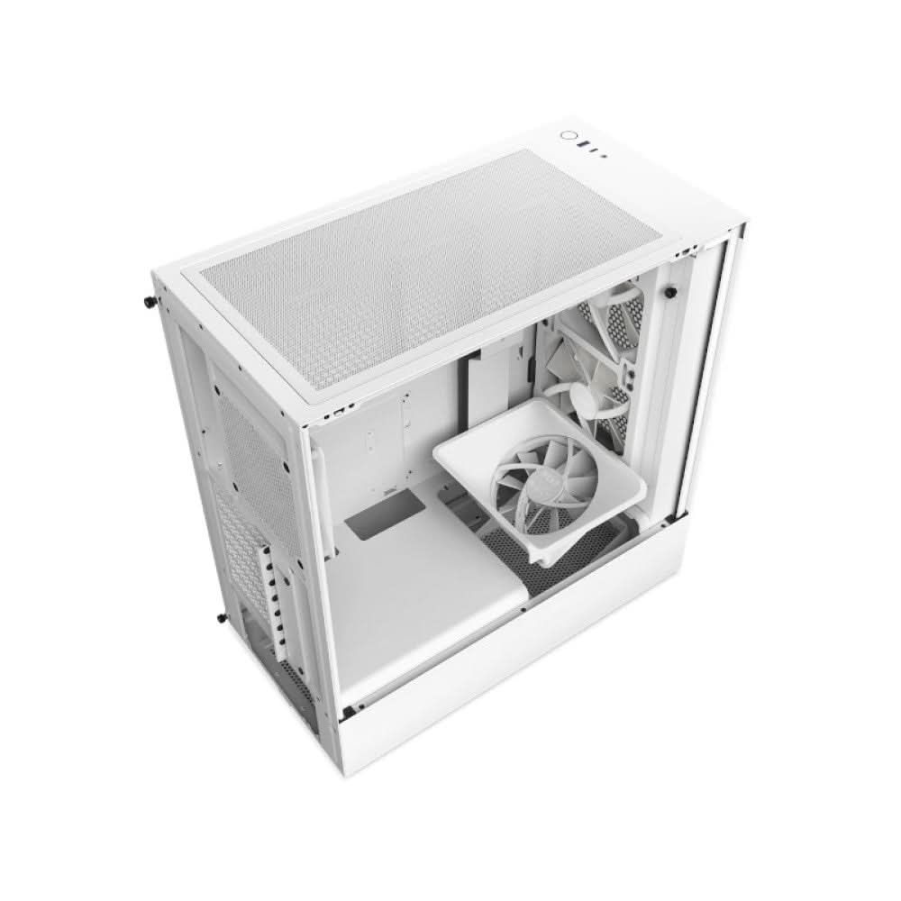 NZXT H5 FLOW RGB MID-TOWER ATX CABINET WHITE – TechCure India