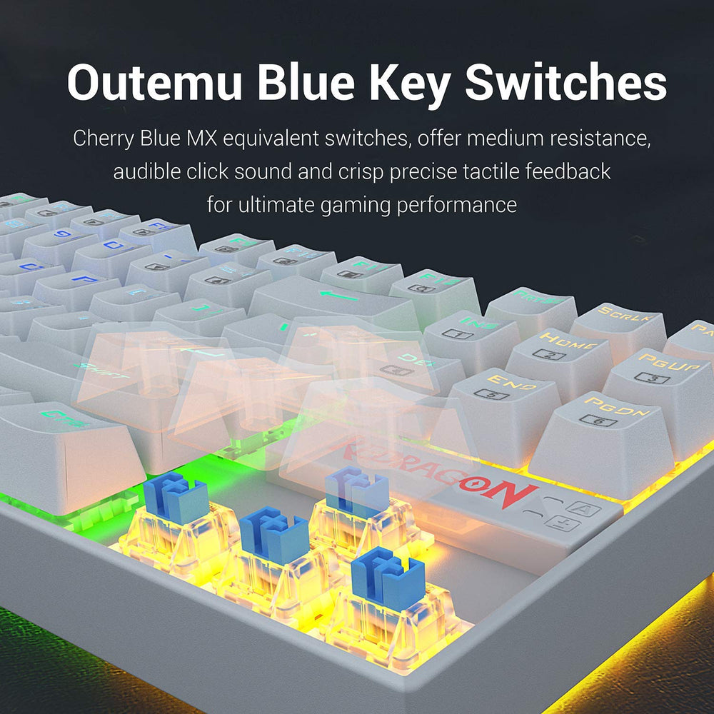 REDRAGON K552-RGB KUMARA USB RGB GAMING KEYBOARD WHITE – TechCure India