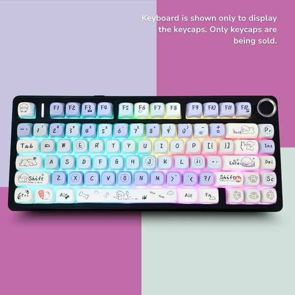 Aula Leobog PBT Cloud Wangwang Keycaps 130 Qty Compatible With All Kind of Keyboard Cloud Wangwang keycaps – TechCure India