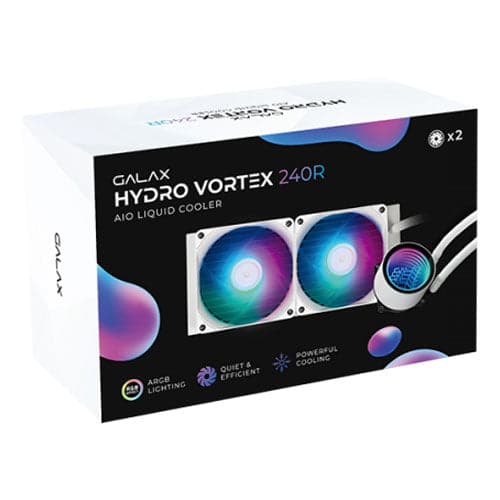 GALAX Hydro Vortex 240R ARGB White AIO Liquid Cooler (White) - 5