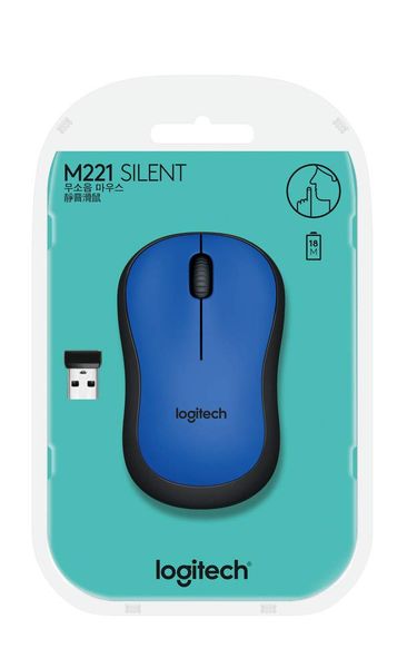 LOGITECH M221 Silent Wireless Ambidextrous Gaming Mouse ( 910-004883 ) ( 1000DPI / 3 Macro Button ) ( Blue ) - 4