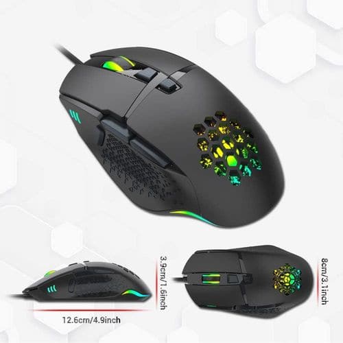 CLAW Dawon Wired Ergonomic Gaming Mouse ( 6400DPI / 7 Macro Buttons ) ( Black ) - 4