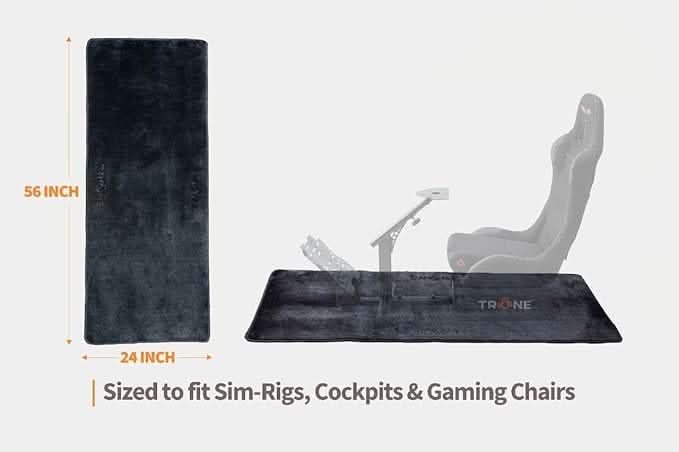 TRONE RS-1 Sim Racing Cockpit Bundle with ViewPoint Monitor Stand & SteadyMat Floor Mat – TechCure India