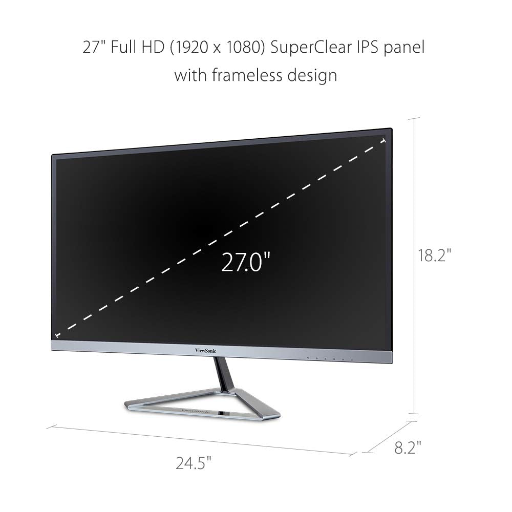 VIEWSONIC VX2776-SMHD-3 68.5 CM (27") FHD IPS MONITOR 100HZ, 100% SRGB, 2WXSPEAKER, VIEWMODE (GAME, MOVIE, WEB, TEXT) ULTRA SLIM, METALLIC TRIANGLE STAND, EYE CARE,1X HDMI, 1XDP,1 XVGA – TechCure India
