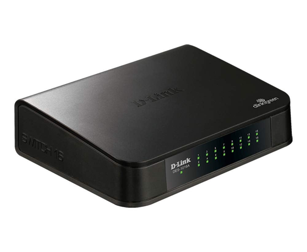 DLINK DES-1016A 16 PORT 10/100 MBPS SWITCH, BLACK – TechCure India