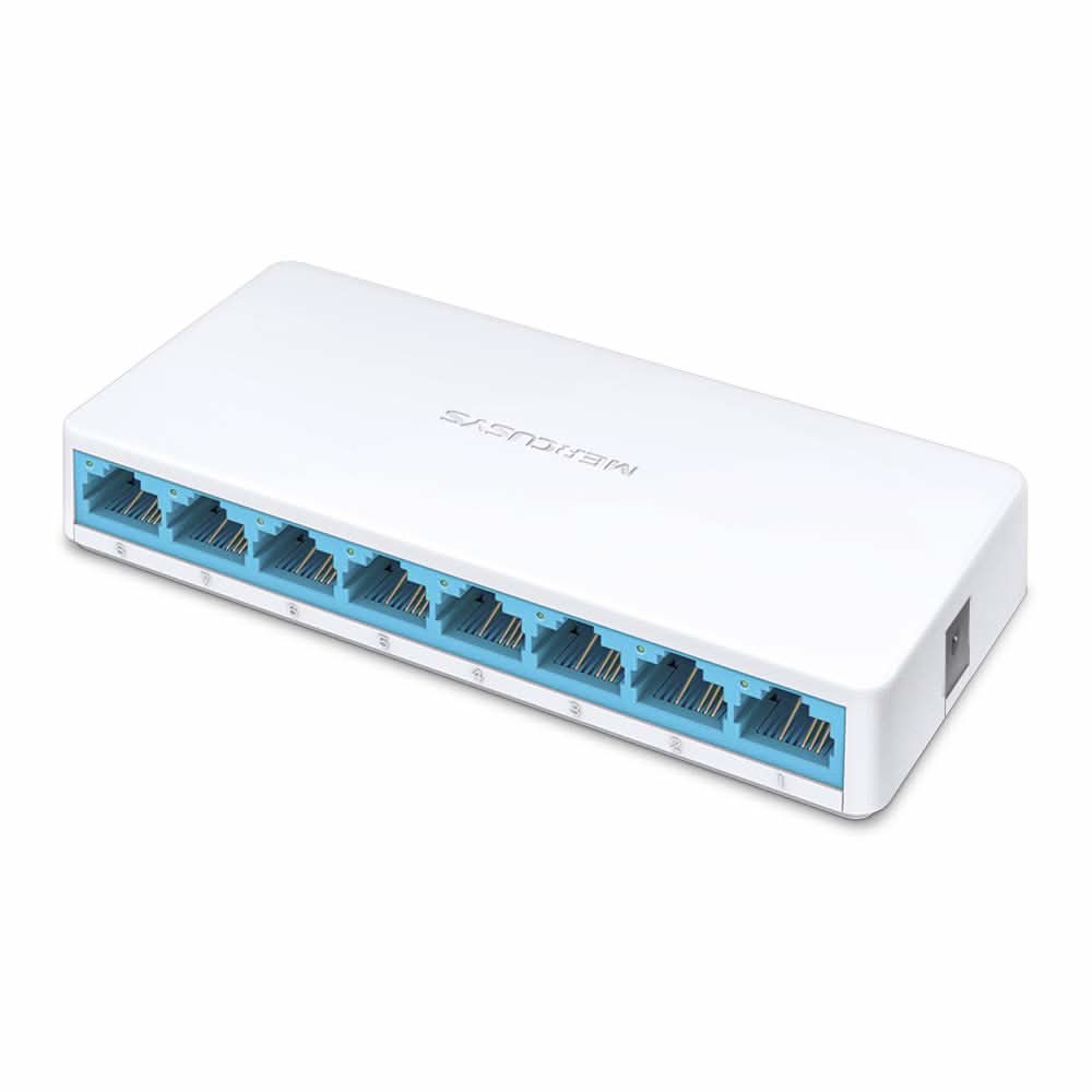 MERCUSYS MS108 8-PORT 10/100MBPS DESKTOP SWITCH | RJ45 PORTS | AUTO MDI/MDIX SUPPORTED | PLUG AND PLAY – TechCure India