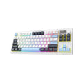 KARNAGE Visage TKL Tri-Mode Mecha-Membrane RGB Wireless Gaming Keyboard ( White / Blue ) ( Mecha-Membrane ) ( WLKM-054-WB ) – TechCure India
