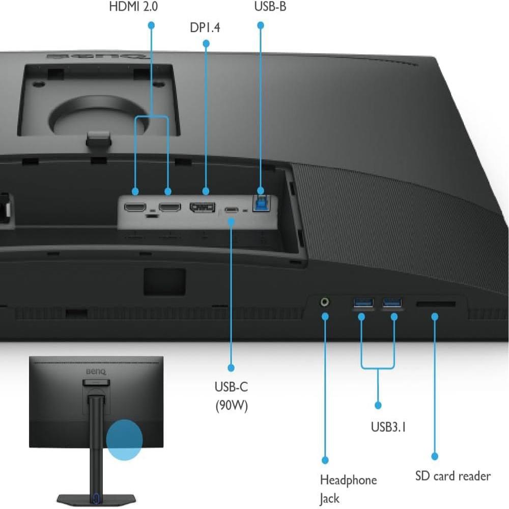 BENQ SW272Q Professional Monitor | 27 Inch | 60HZ | 5 MS | 100% SRGB Rating – TechCure India