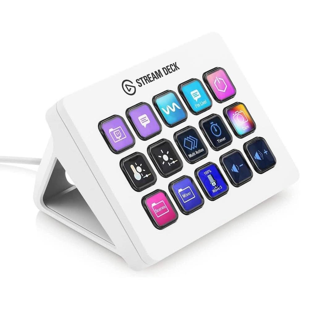 ELGATO STREAM DECK MK2 - 15 CUSTOMIZABLE LCD KEYS WHITE 10GBA9911 – TechCure India