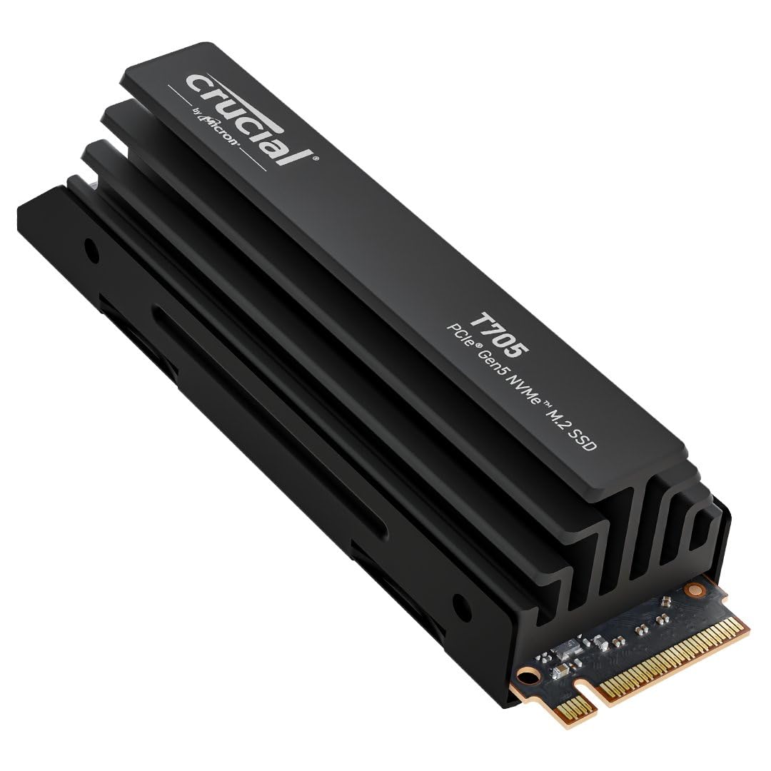 CRUCIAL T705 1TB PCIE GEN5 NVME M.2 SSD WITH HEATSINK CT1000T705SSD5 – TechCure India
