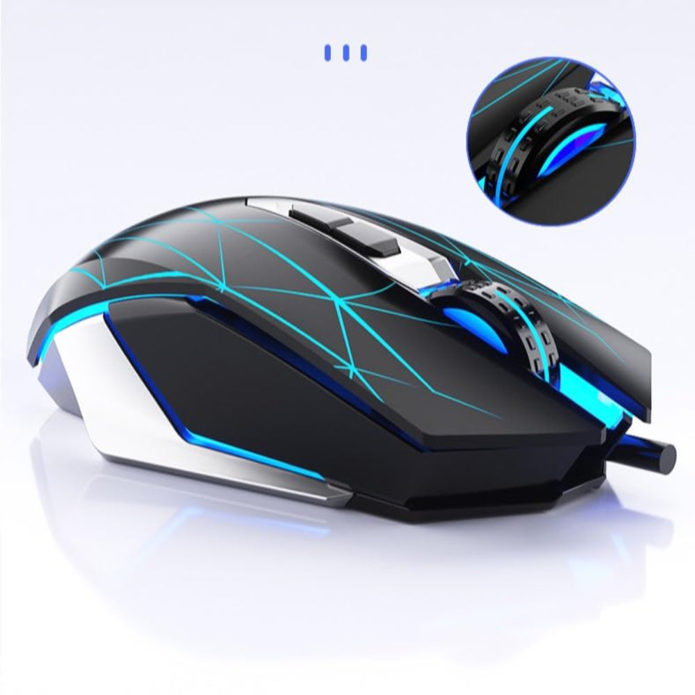 AULA T201 Full Size Membrane Wired Gaming Keyboard and Mouse Combo ( Black ) - 2