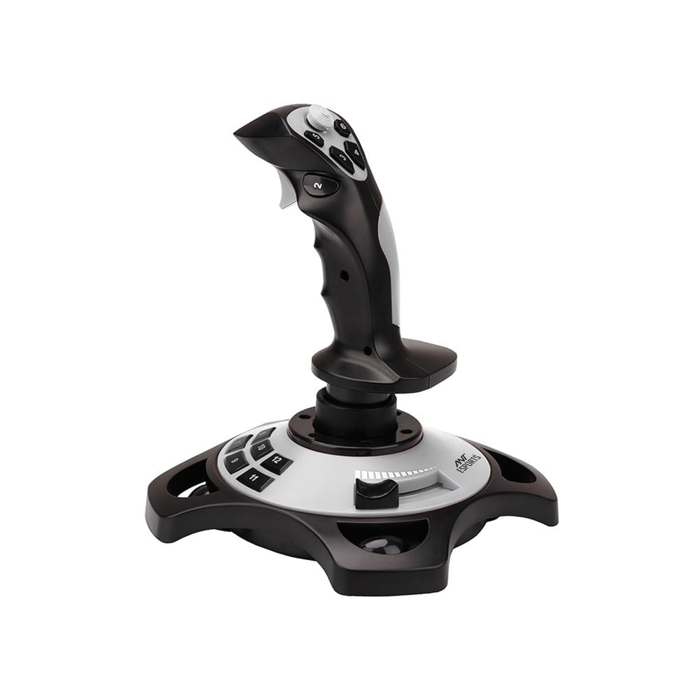 ANT ESPORTS JS55 Flight Simulator Controls, Flight Joystick Controls With Vibration Function and Throttle Controls Wired Flight Stick for PC Windows - 2