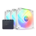 NZXT F120RGB CORE - 120MM RGB FAN - TRIPLE PACK (WHITE) W/RGB CONTROLLER RF-C12TF-W1 – TechCure India