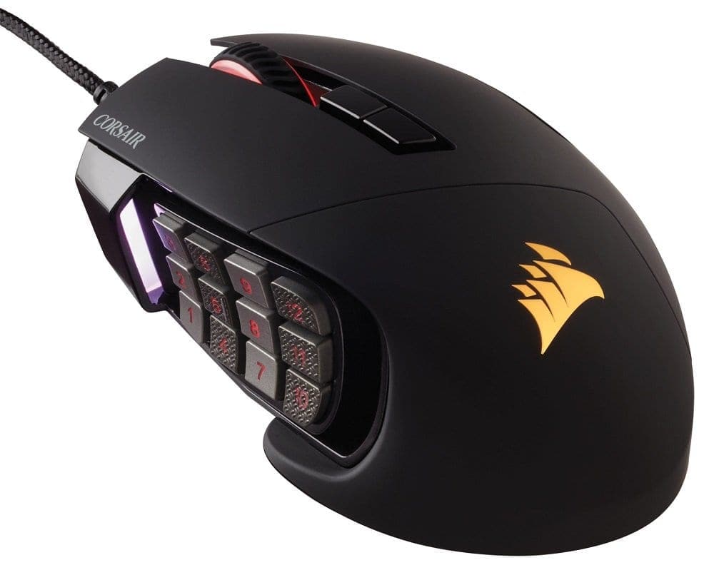 CORSAIR Scimitar Pro Wired Ergonomic RGB Gaming Mouse ( CH-9304011-NA ) ( 16000DPI / 17 Macro Buttons ) ( Yellow ) - 3