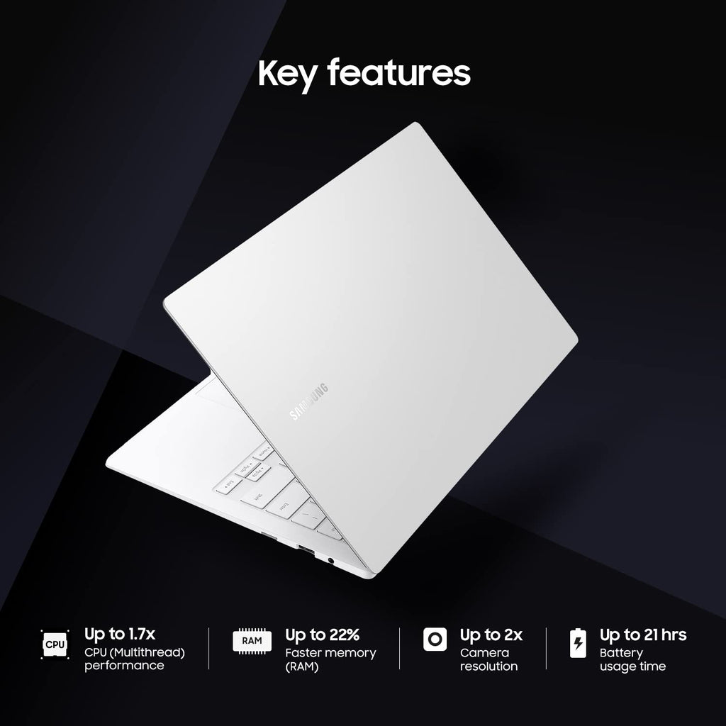 SAMSUNG GALAXY BOOK 2 PRO NP930XED-KB2IN [CI7-1260P 12TH GEN/16GB/512GB SSD/WIN11 HOME+MSO/13.3 INCH/IRIS XE GRAPHICS /1 YEAR(S)/SILVER] OPEN BOX – TechCure India