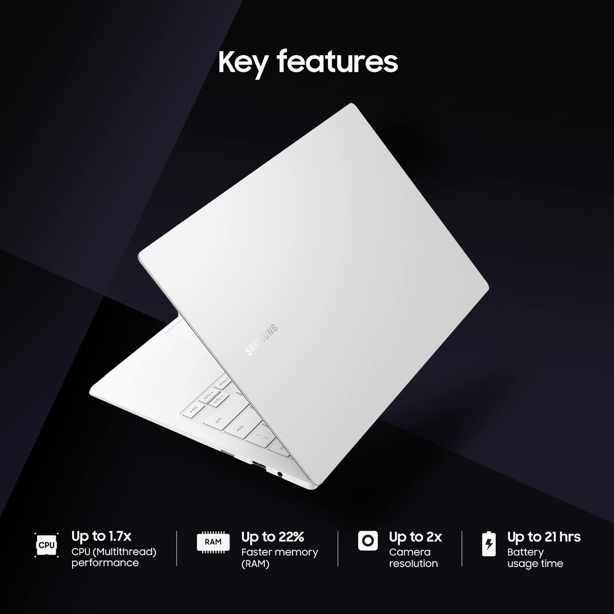SAMSUNG GALAXY BOOK 2 PRO NP930XED-KB2IN [CI7-1260P 12TH GEN/16GB/512GB SSD/WIN11 HOME+MSO/13.3 INCH/IRIS XE GRAPHICS /1 YEAR(S)/SILVER] OPEN BOX – TechCure India