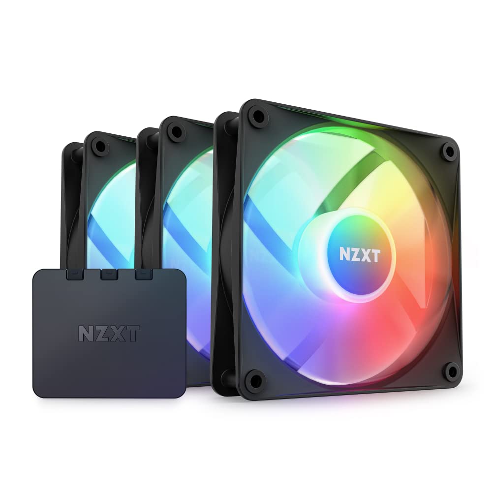 NZXT F120 RGB CORE 120MM CABINET FAN BLACK TRIPLE PACK (RF-C12TF-B1) – TechCure India