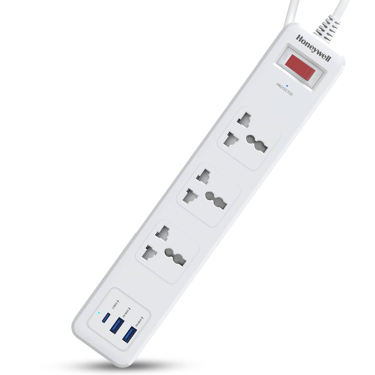 HONEYWELL (3 SOCKET+2 USB+ 1 TYPE-C) SURGE PROTECTOR – TechCure India