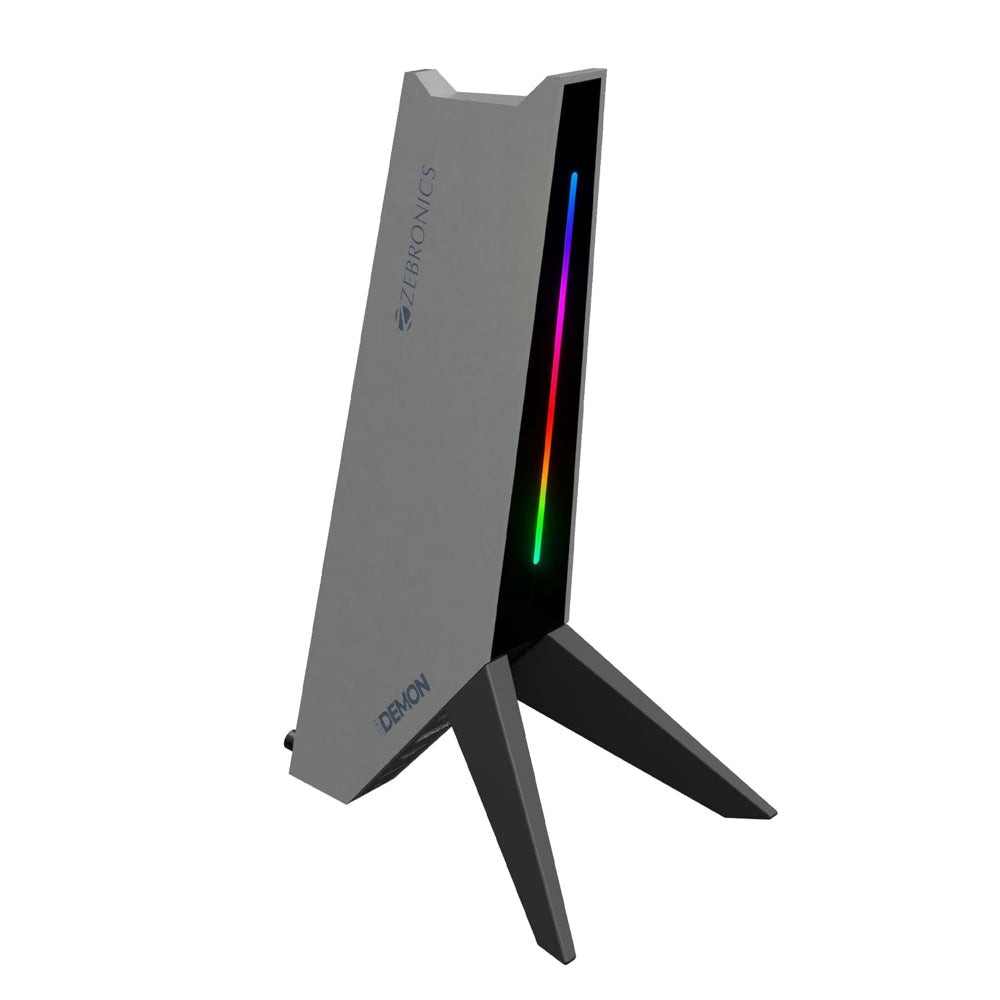 ZEBRONICS Zeb-Demon Tabletop Over Ear Gaming Wired Headphone Stand ( Demon grey ) – TechCure India