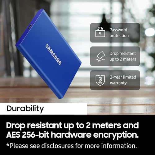 SAMSUNG T7 2TB UP TO 1,050MB/S USB 3.2 GEN 2 MU-PC2T0T/WW SSD – TechCure India