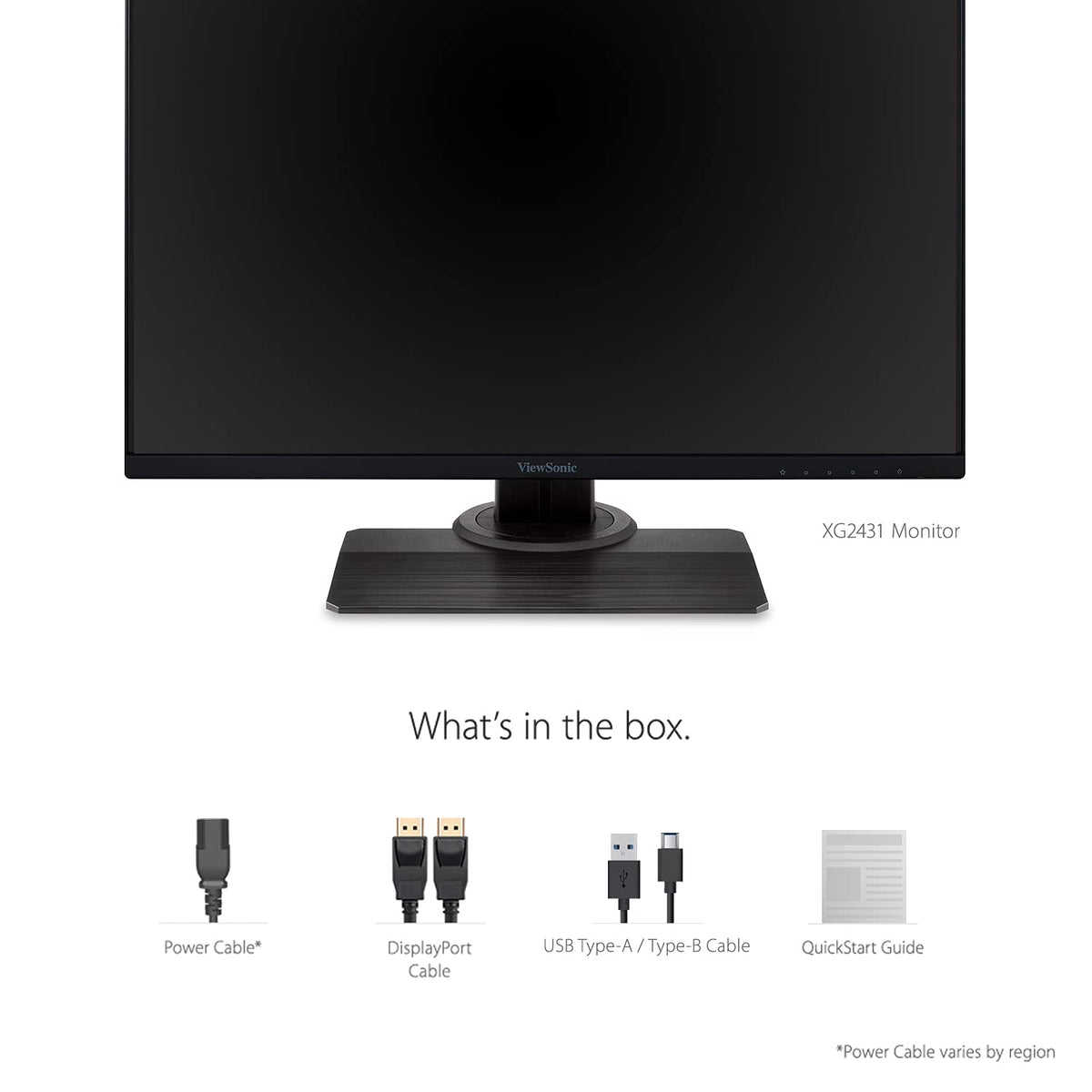 VIEWSONIC 60.96 CM (24") FHD FAST IPS 240HZ 0.5MS PREMIUM GAMING MONITOR,BLUR BUSTERS 2.0 CERTIFIED, VESA HDR 400, HEIGHT ADJUSTMENT, TILT, PIVOT, SWIVEL, HDMI,DP, USB A,B &104% SRGB-XG2431 – TechCure India