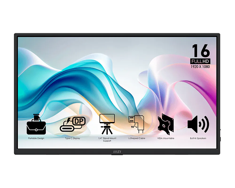 MSI Pro MP165 E6 Portable 15.6 Inch 1920 x 1080 Full HD Monitor – TechCure India