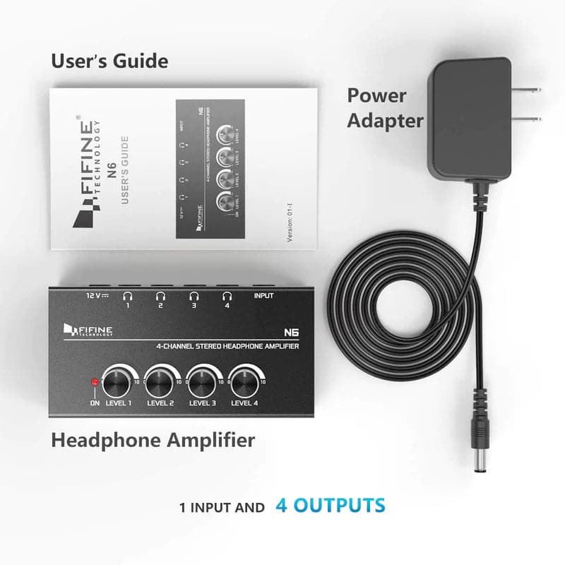 FIFINE N6 Stereo Headphone Amplifier – TechCure India