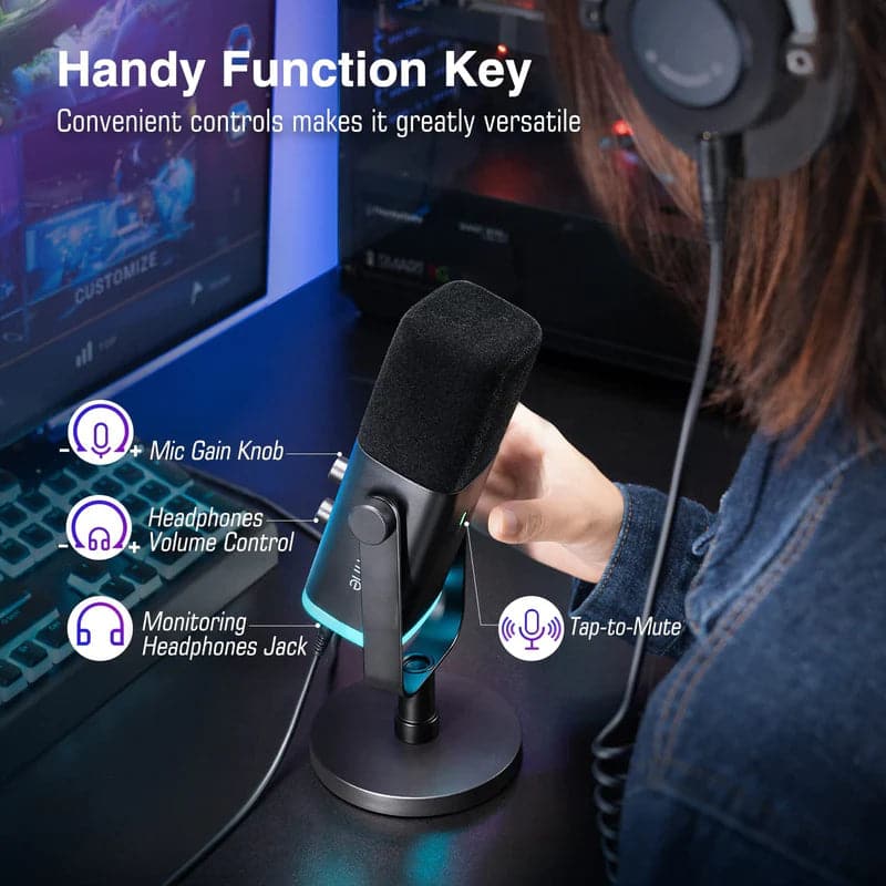 FIFINE Ampligame AM8 USB Gaming Microphone – TechCure India