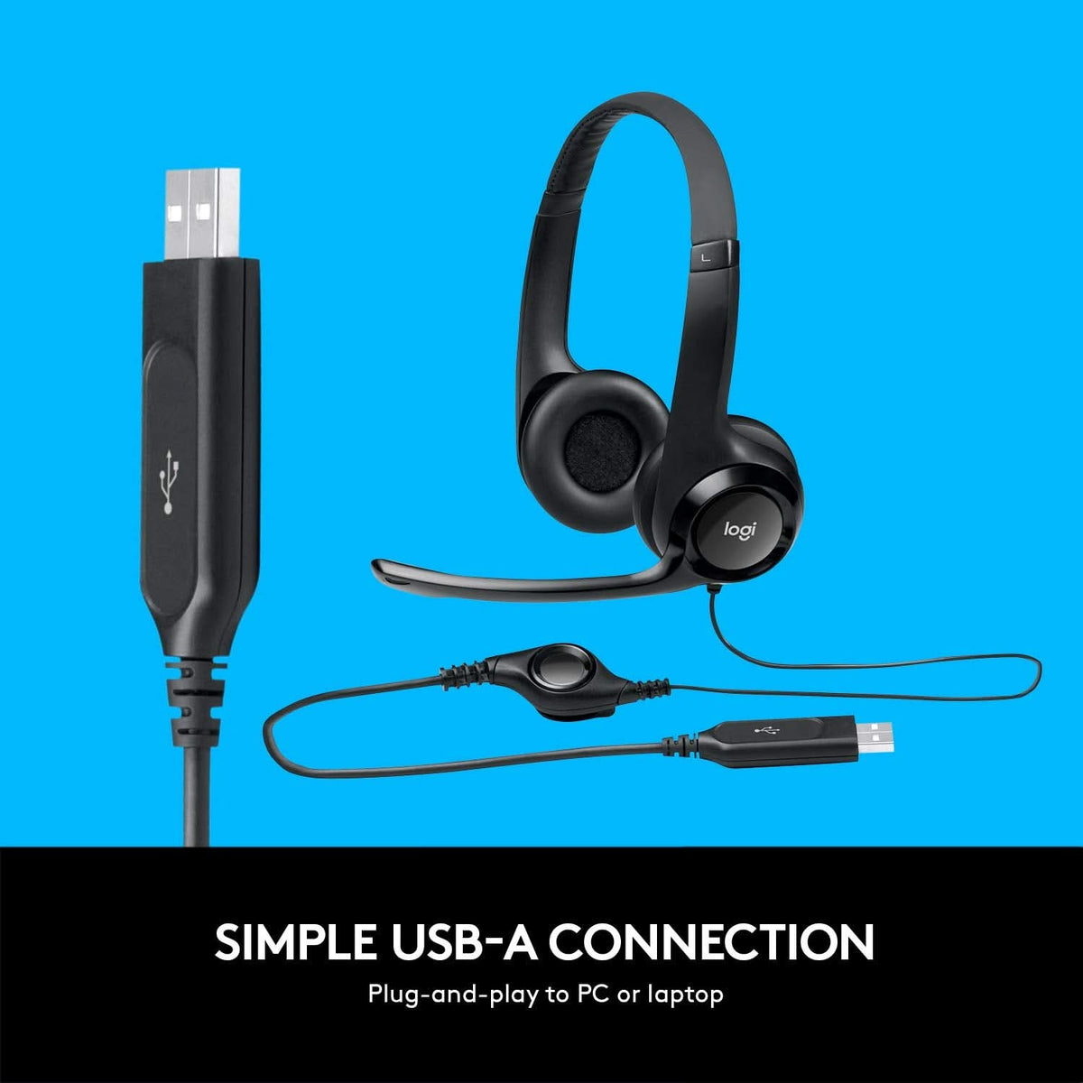 LOGITECH HEADPHONE H-390 – TechCure India