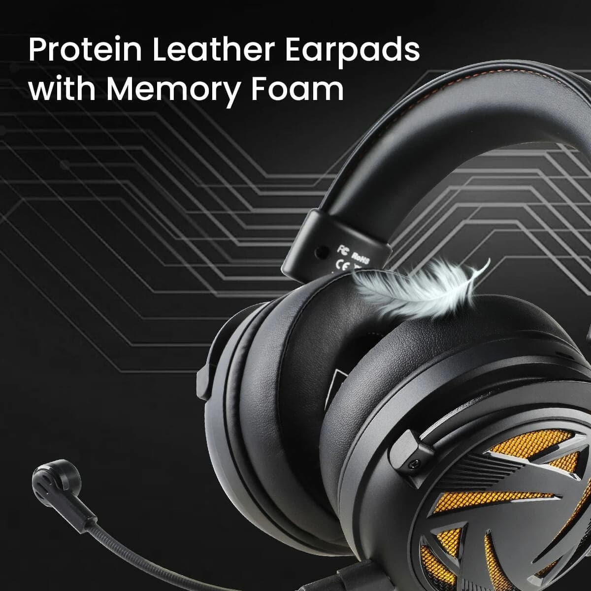 COSMIC BYTE Equinox Neutrino Wired Stereo Gaming Headphone With Mic ( Black ) ( PC/PS4/PS5/Mobile/Xbox ) - 6