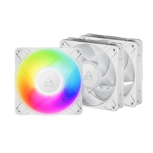 Arctic P12 Pro PWM PST ARGB 120mm White Cabinet Fan Pack of 3 (ACFAN00326A) – TechCure India