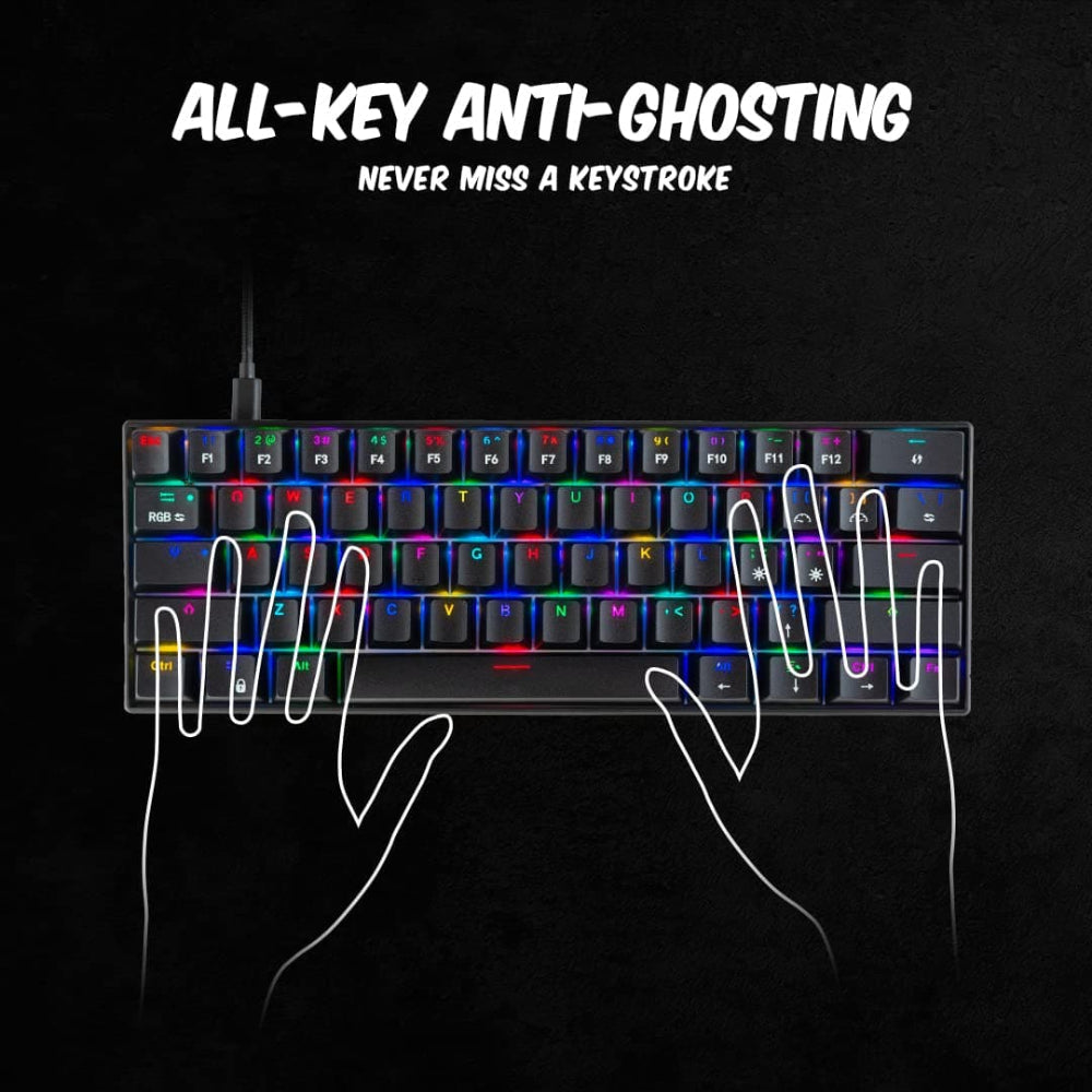 COSMIC BYTE CB-GK-21 Themis 60% Mechanical Wired Gaming Keyboard ( Black ) ( Blue Switches ) - 5