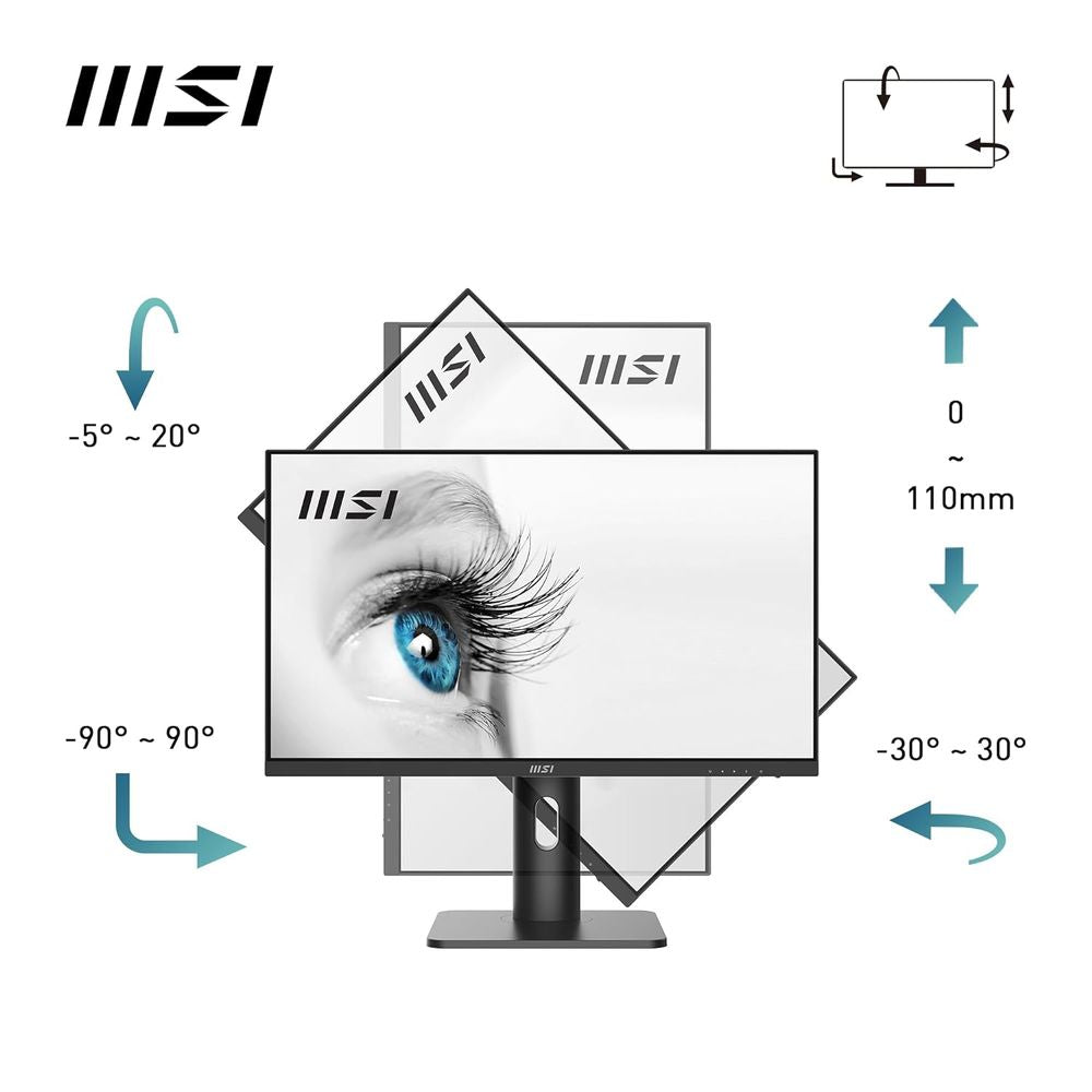 MSI PRO MP243XP 24 Inch FHD 100Hz IPS Panel 119%SRGB 1MS AMD Freesync Business Monitor - 3