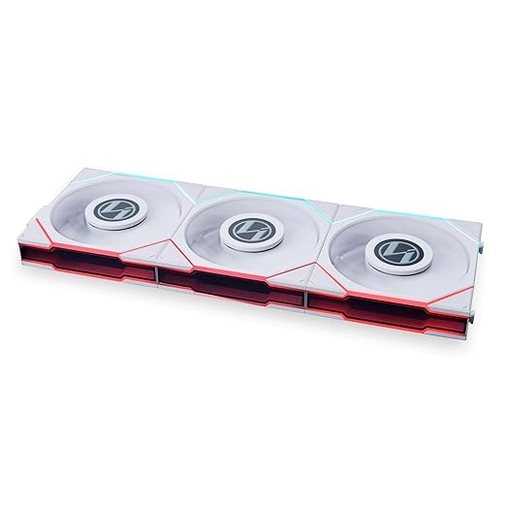 LIAN LI TL 120mm LCD Fan (Triple Pack) White