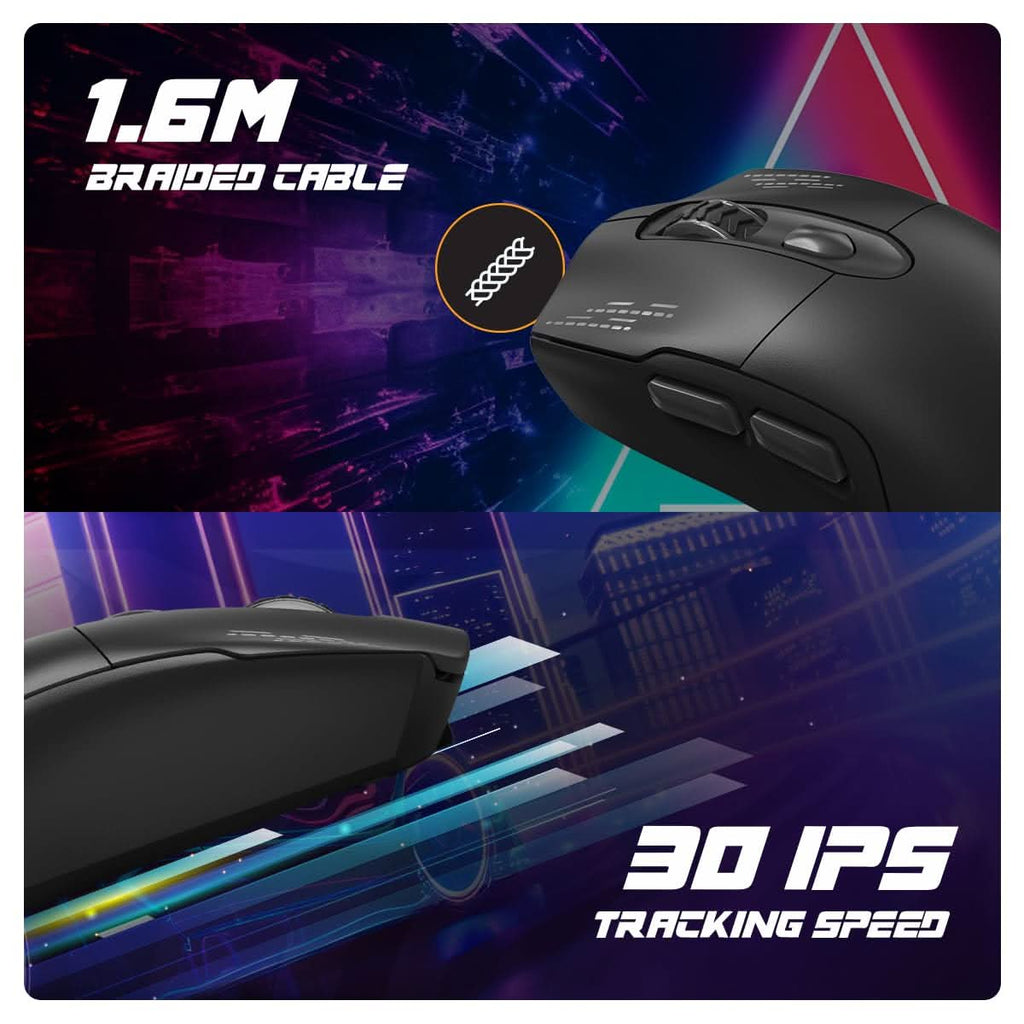 COSMIC BYTE RAPTOR DUAL MODE RGB MOUSE (BLACK) – TechCure India