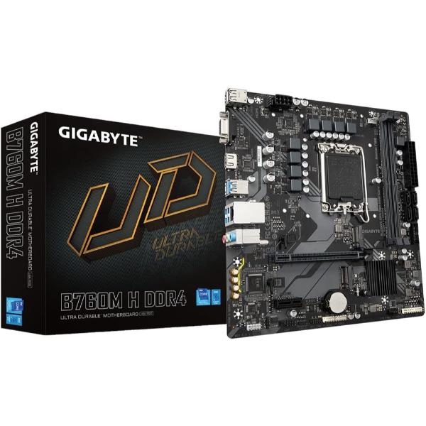 Gigabyte B760M H DDR4 mATX LGA 1700 Intel Motherboard Supports Intel 12th, 13th & 14th Gen Processors – TechCure India
