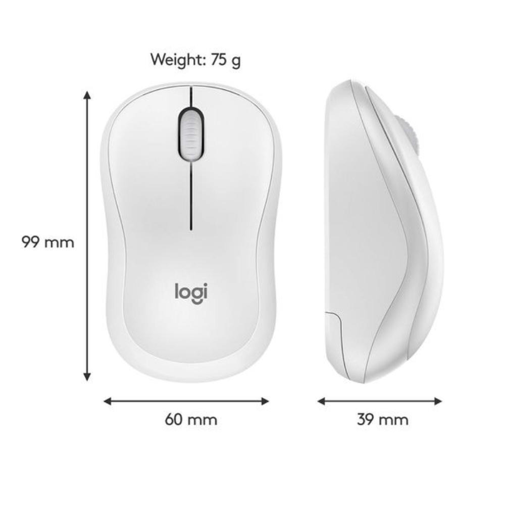 LOGITECH M221 Silent Wireless Ambidextrous Gaming Mouse ( 鈥?10-006130 ) ( 1000DPI / 3 Macro Button ) ( Off White ) - 2