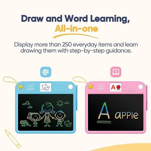 XP Pen Doodle Learning Board, 13.3 Inch LCD Writing Tablet for Kids, Educational Drawing Pad, Blue – TechCure India