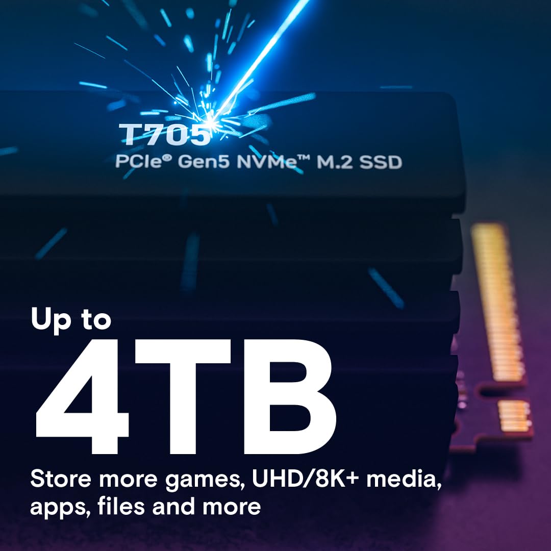 CRUCIAL T705 1TB PCIE GEN5 NVME M.2 SSD WITH HEATSINK CT1000T705SSD5 – TechCure India