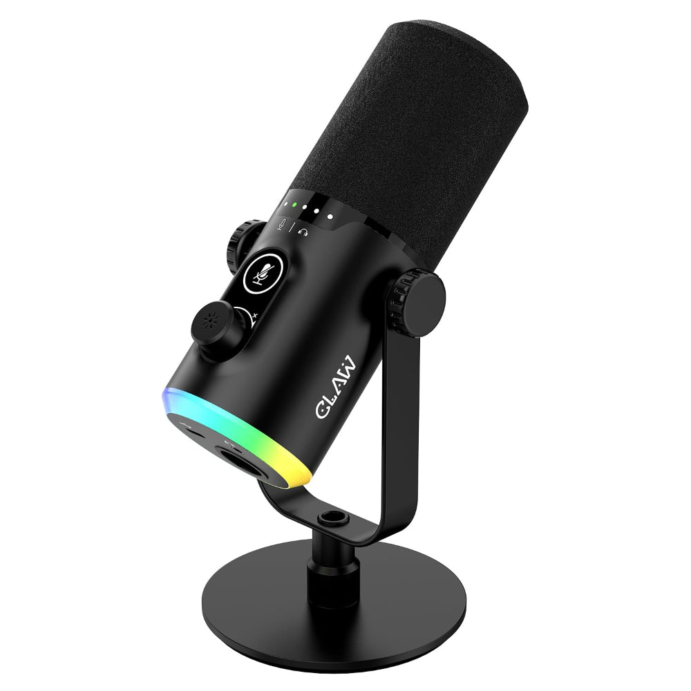 CLAW GM43 Dynamic USB/XLR RGB Gaming Microphone ( Black ) – TechCure India